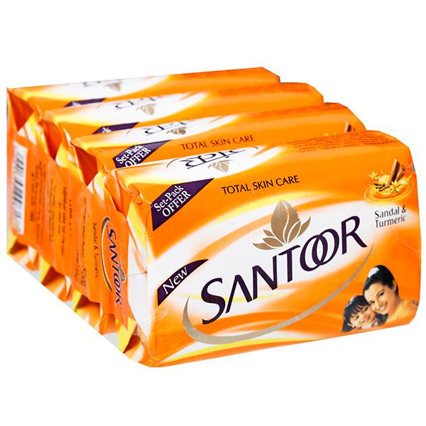 SANTOOR SOAP SANDL TURMERIC 4 X75G